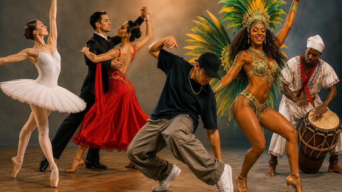 tipos de dança principais estilos do mundo e do Brasil