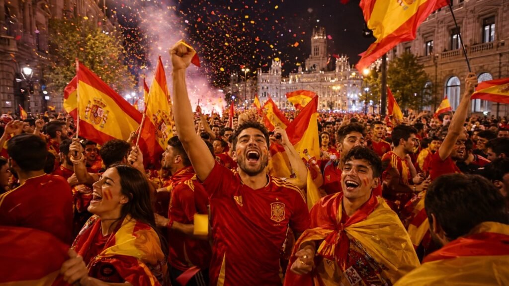 Busca Dança Espanha campeã da Copa do Mundo 2026 comemoração nas ruas