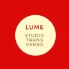 Foto de perfil do Lume Studio Transverso com o nome da escola em um círculo nas cores vermelho e creme